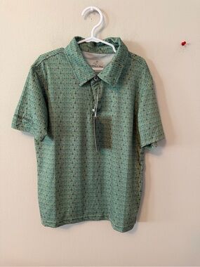 Properly Tied Green Football Performance Polo